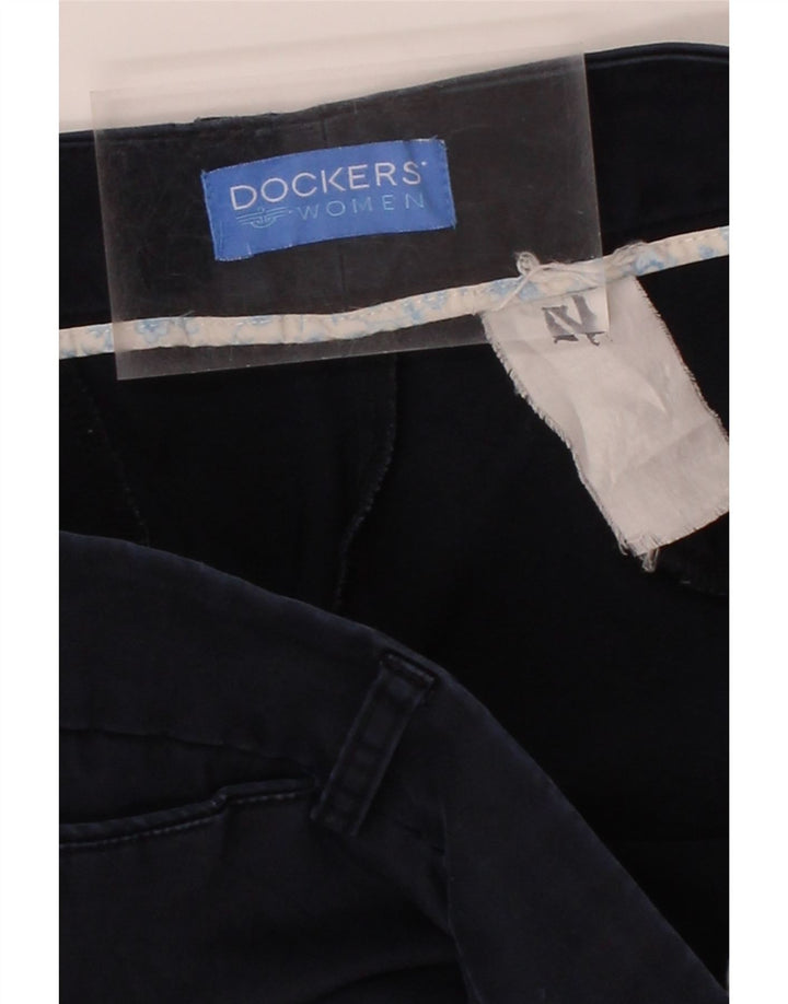 DOCKERS Womens Straight Capri Trousers W36 L22 Navy Blue Vintage Dockers and Second-Hand Dockers from Messina Hembry 