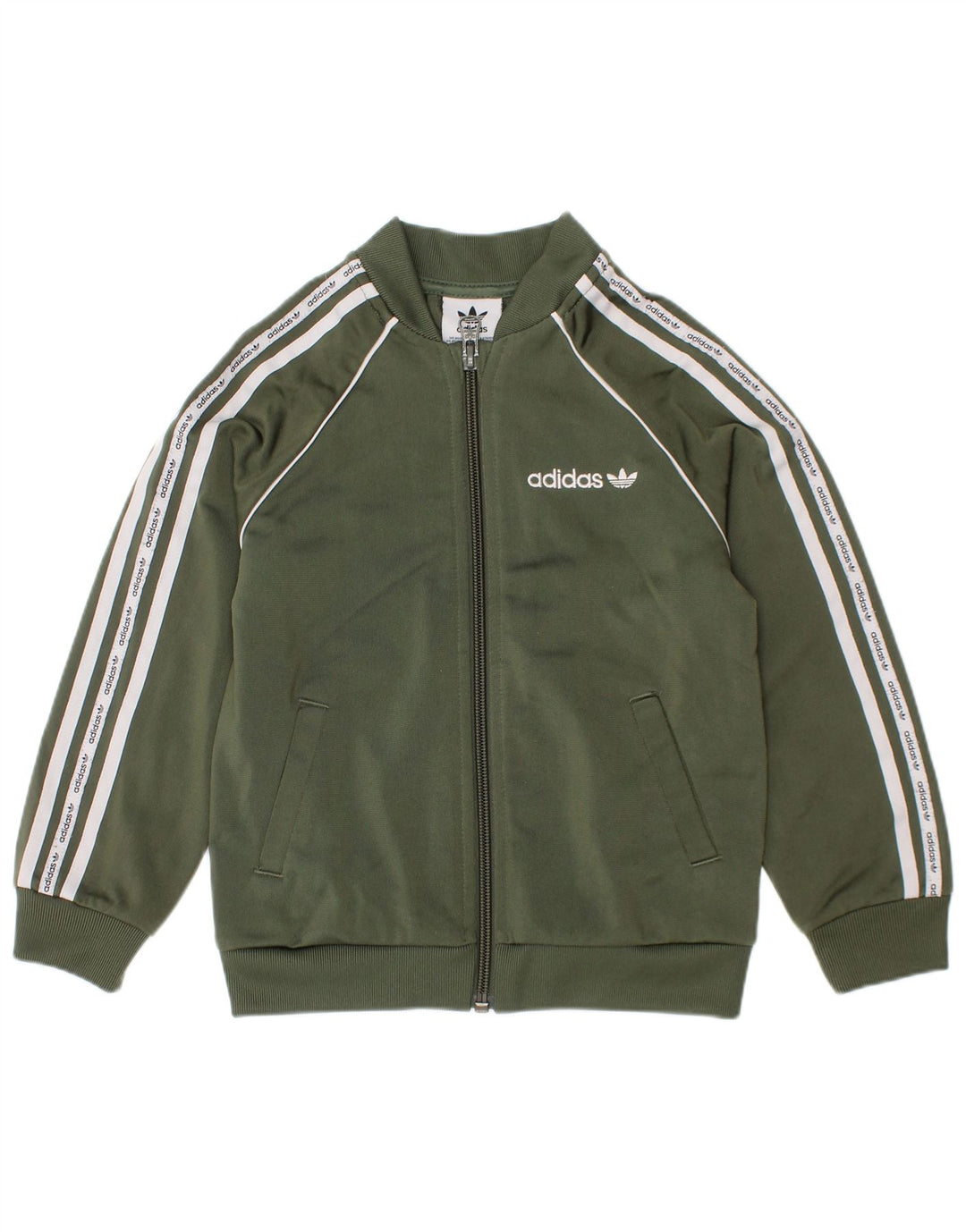Jachetă de top pentru trening cu grafic pentru fete Adidas 2-3 ani Poliester verde