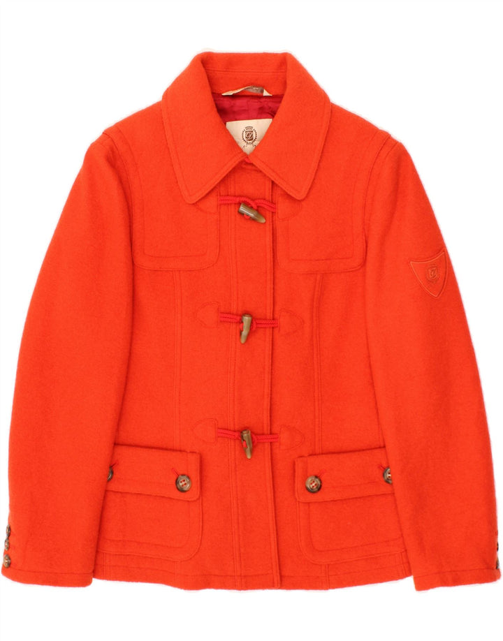 DOLOMITEN Womens Duffle Jacket IT 44 Medium Red Virgin Wool Vintage Dolomiten and Second-Hand Dolomiten from Messina Hembry 