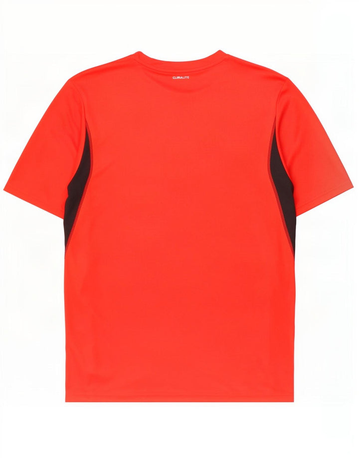 Tricou Adidas Climalite pentru bărbați Top Mediu Roșu Colorblock Poliester