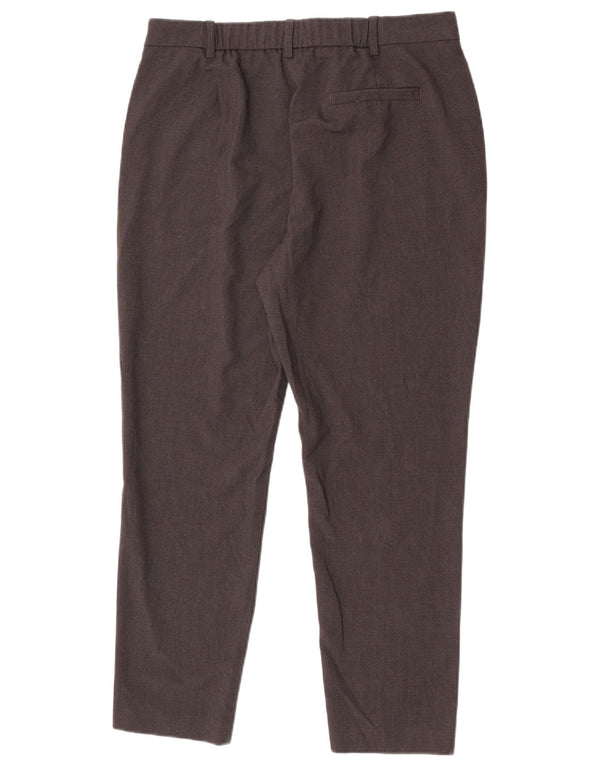 Marks & Spencer Pantaloni de costum pentru femei cu talie înaltă UK 14 Large W32 L26 Gri
