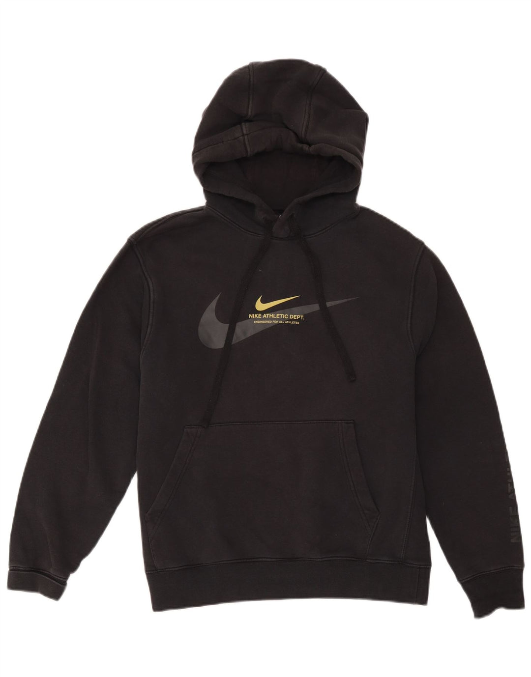 Pulover NIKE pentru bărbați cu glugă grafic, bumbac mediu negru