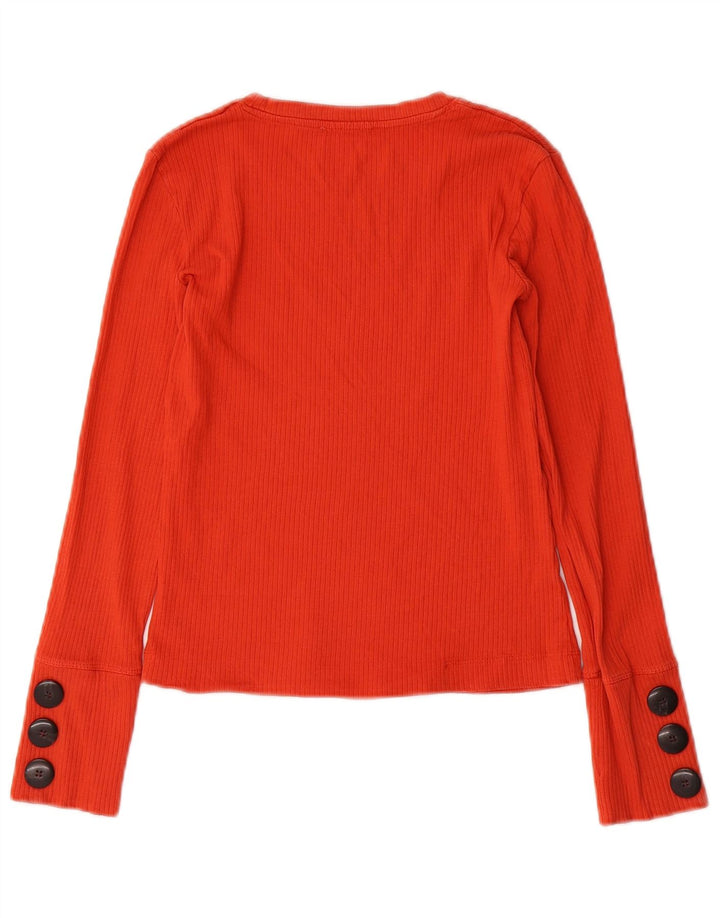 ZARA Womens Crop Top Long Sleeve UK 8 Small Red