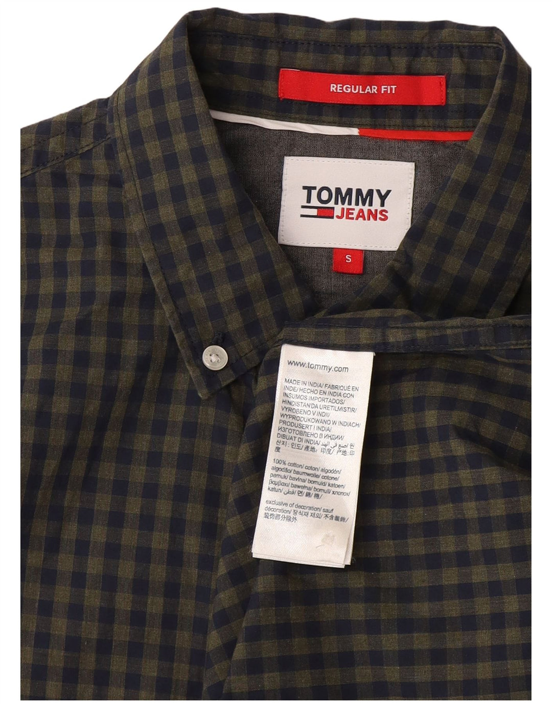 Cămașă pentru bărbați Tommy Hilfiger, cu tăiere obișnuită, mică, bleumarin, din bumbac
