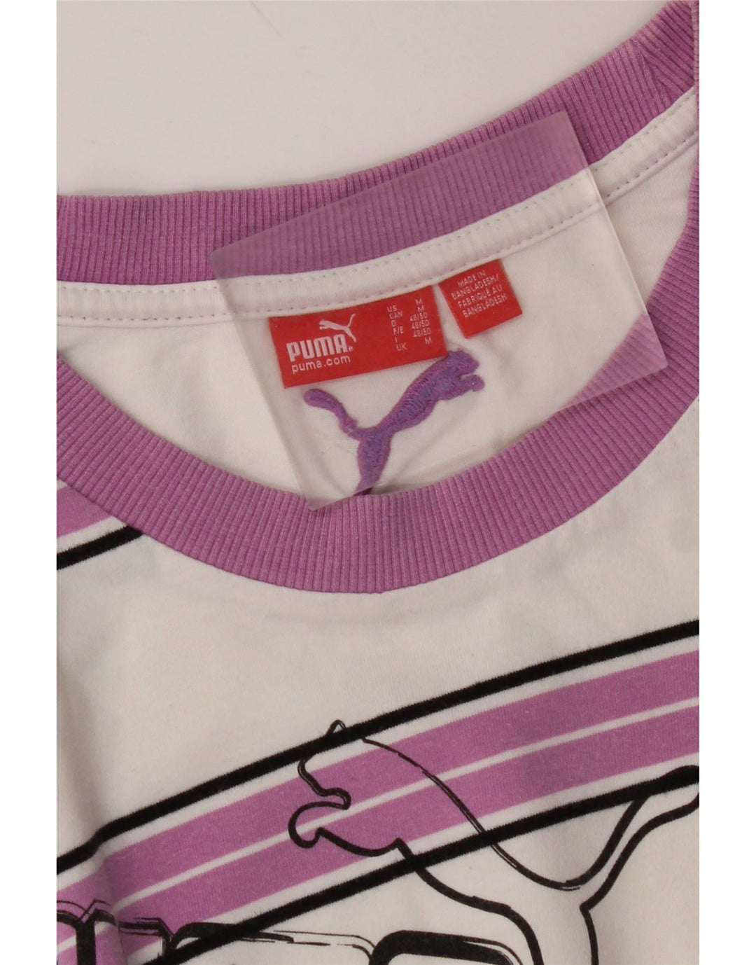 Tricou pentru bărbați PUMA Top Medium White Striped