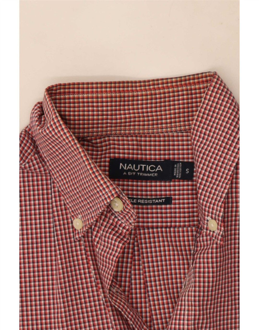 Cămașă Nautica pentru bărbați, bumbac, roșu Gingham