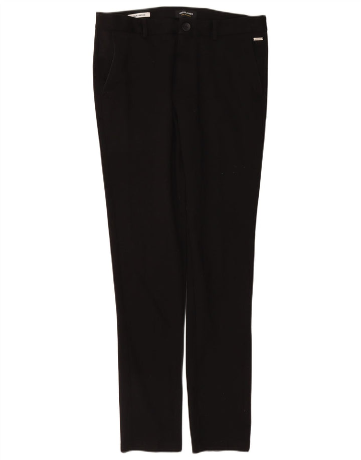 Pantaloni chino subțiri Jack & Jones pentru femei L32 L34 Poliester negru