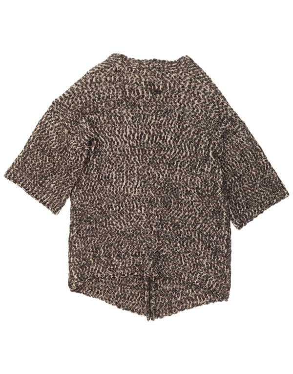 Pulover cardigan supradimensionat pentru femei Massimo Dutti cu mâneci 3/4 UK 10 mic gri
