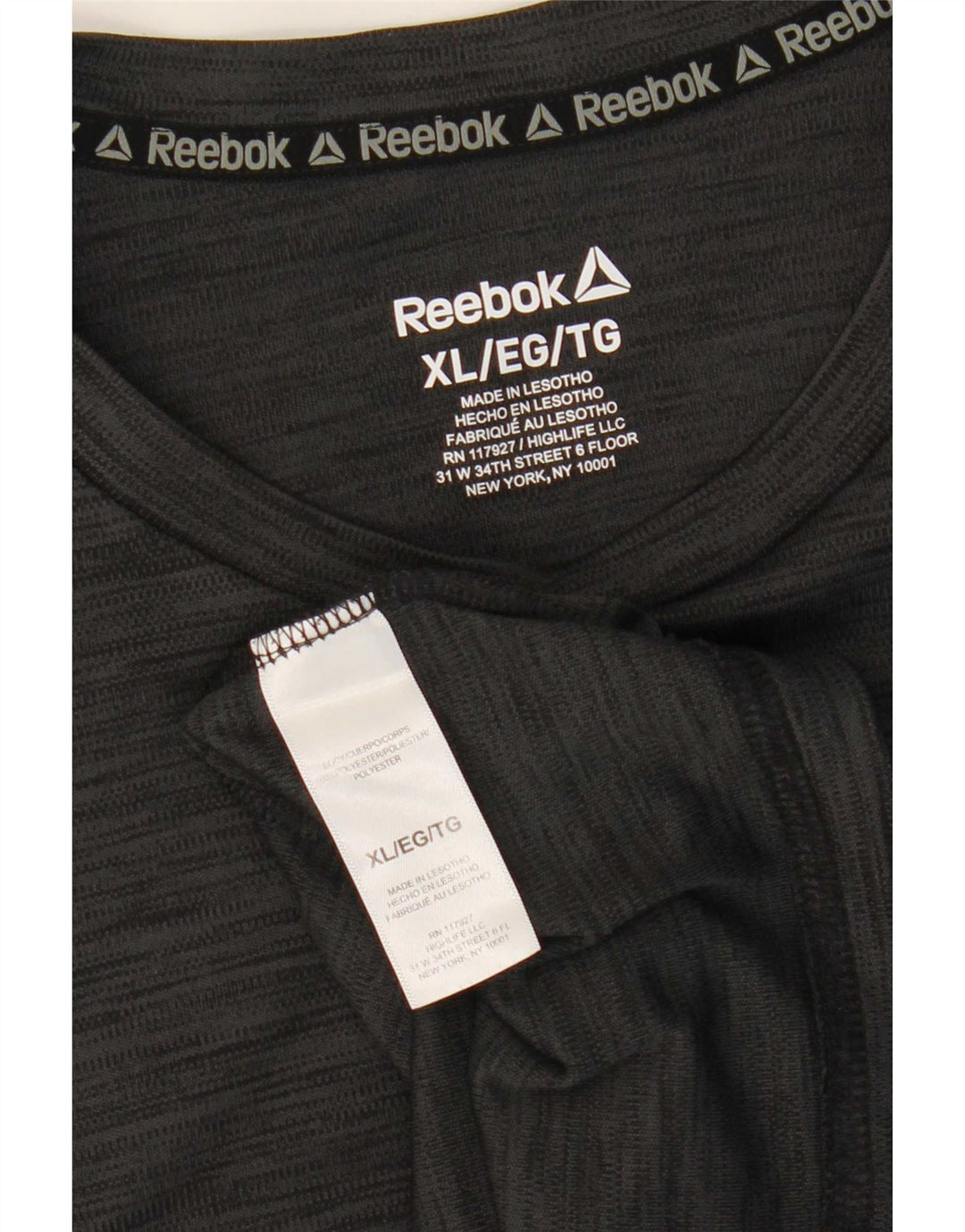 Tricou pentru bărbați Reebok Top XL poliester cu pături gri