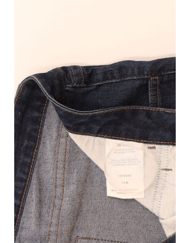 Blugi Capri Riders LEE pentru femei cu talie medie US 14 mare W34 L19 bleumarin