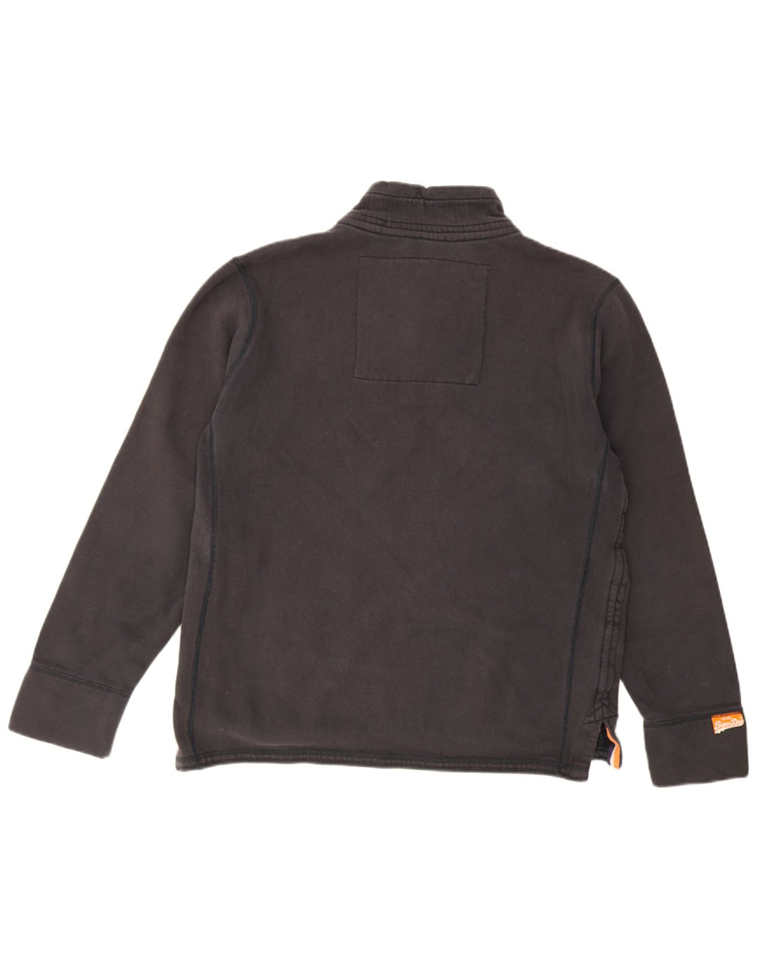 Pulover pentru bărbați Superdry, cu grafică, cu gât cu nasturi, XL, bumbac negru