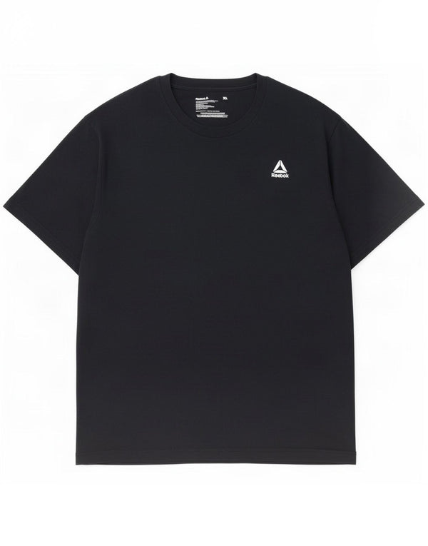 Reebok Mens T-Shirt Top XL Black Cotton