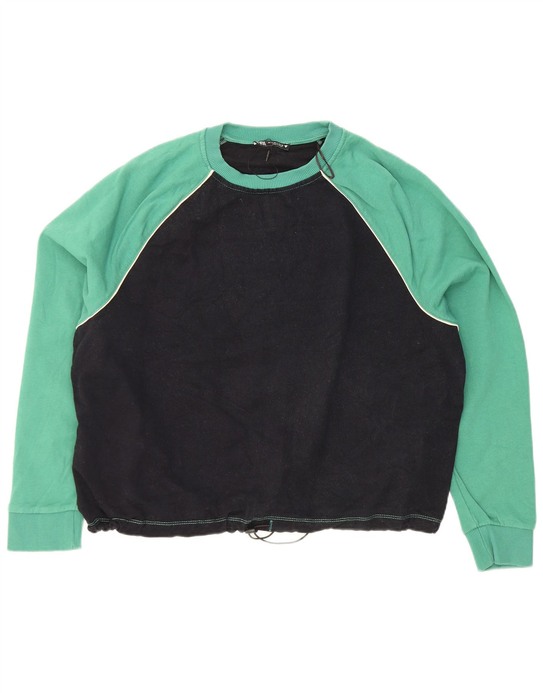 Pulover supradimensionat pentru femei Zara UK 10 Mic negru Colorblock