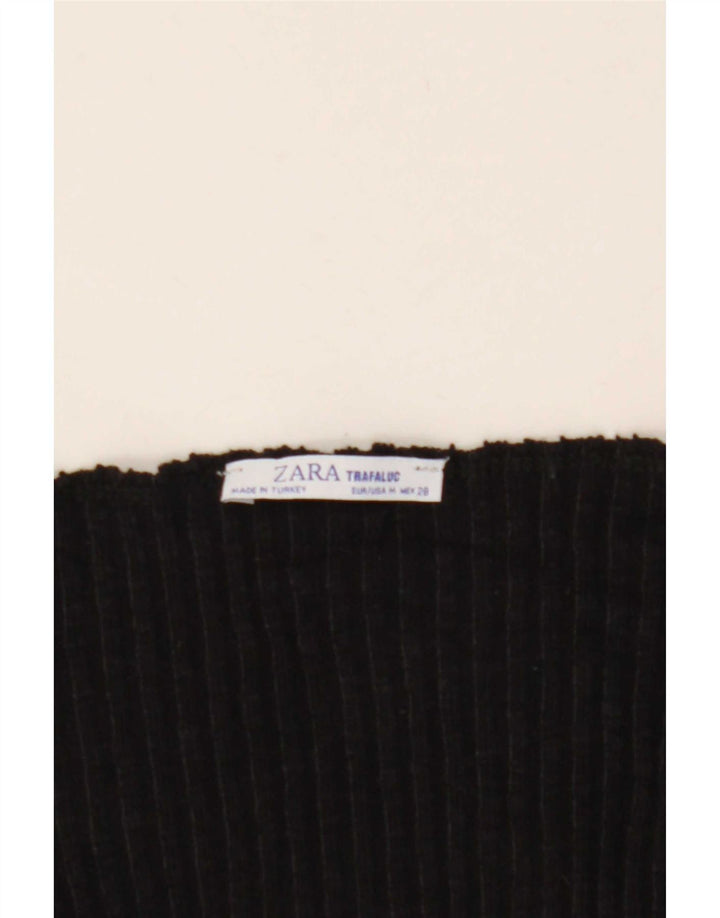 Top cu umăr decupat pentru femei Zara UK 12 Medium Negru