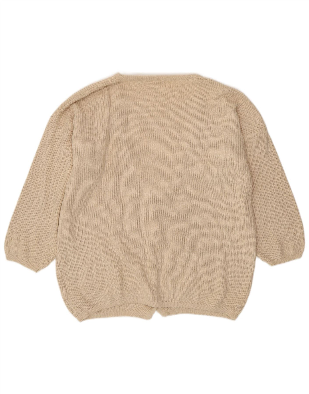 Pulover cardigan supradimensionat pentru femei VINTAGE EU 46/48 XL alb