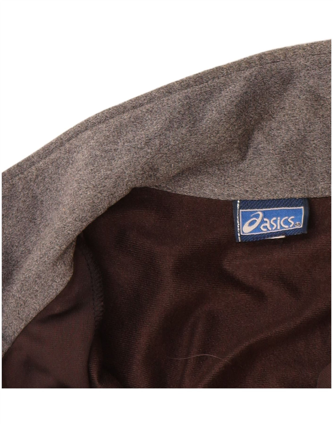 Jachetă de top pentru trening grafic ASICS pentru bărbați, maro mediu, poliester color bloc