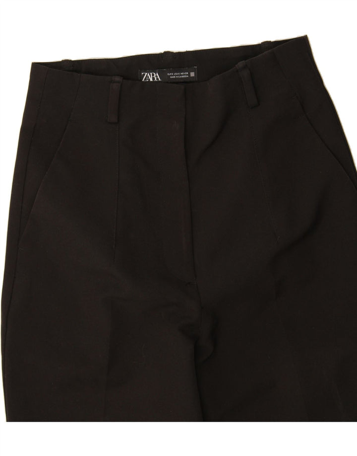 ZARA Womens Tapered Suit Trousers Small W26 L28 Black Polyester Vintage Zara and Second-Hand Zara from Messina Hembry 