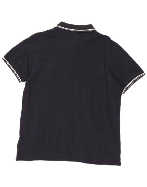 Tricou polo Sergio Tacchini pentru bărbați, bumbac, albastru bleumarin mediu
