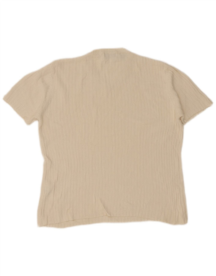 Tricou Bărbați Zara Top Mare Bej Bumbac
