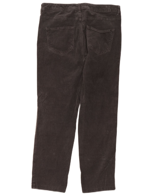Marks & Spencer Pantaloni crop din velur pentru femei UK 16 Large W34 L24 Gri