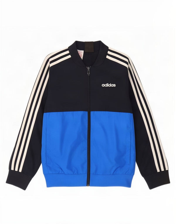 Jachetă de trening pentru băieți Adidas 7-8 ani, albastru, poliester