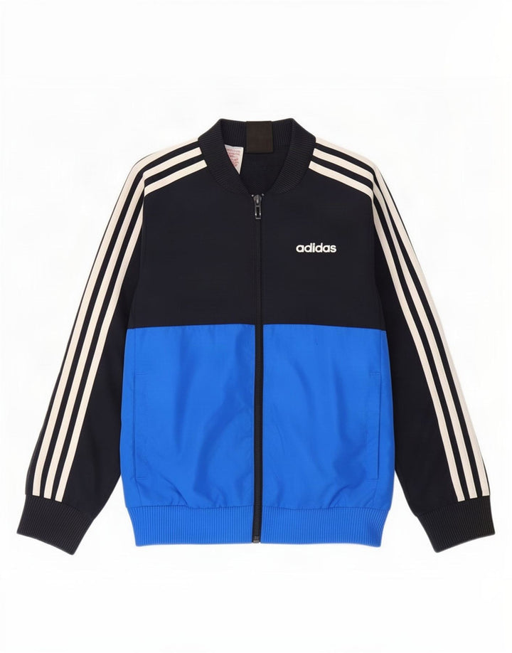 Jachetă de trening pentru băieți Adidas 7-8 ani, albastru, poliester