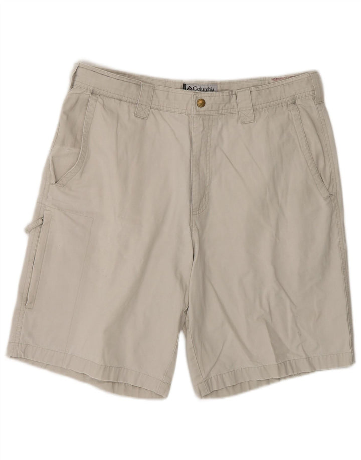 Pantaloni scurți cargo Columbia pentru bărbați W34, mari, bej, bumbac