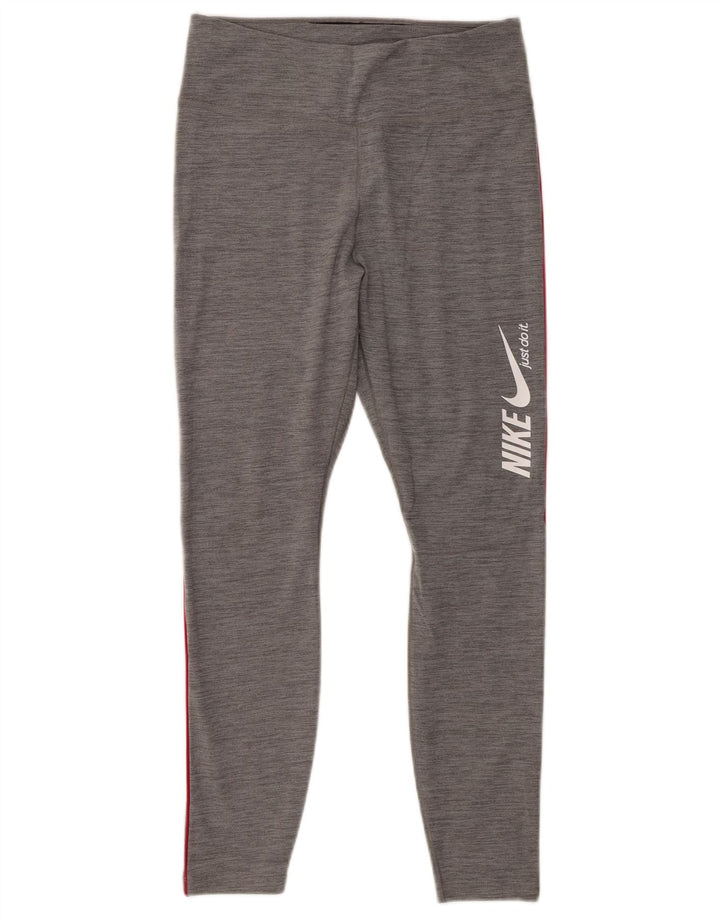 Leggings grafic Nike pentru femei UK 12 Medium Gri Poliester