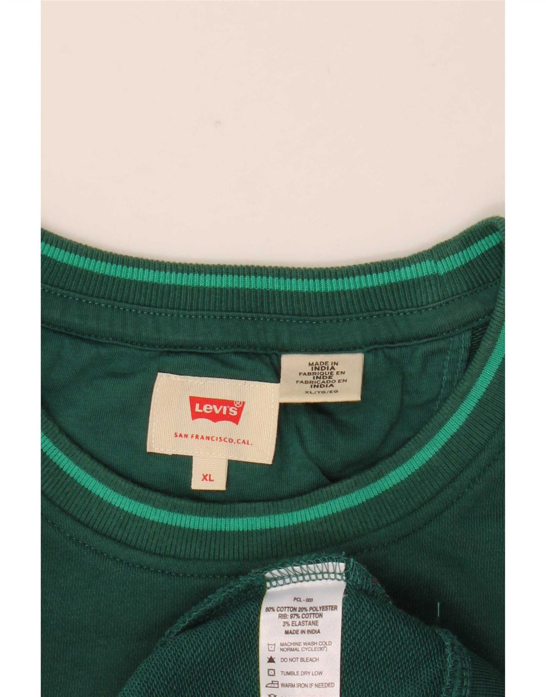 Pulover Levi's pentru bărbați, XL, bumbac verde