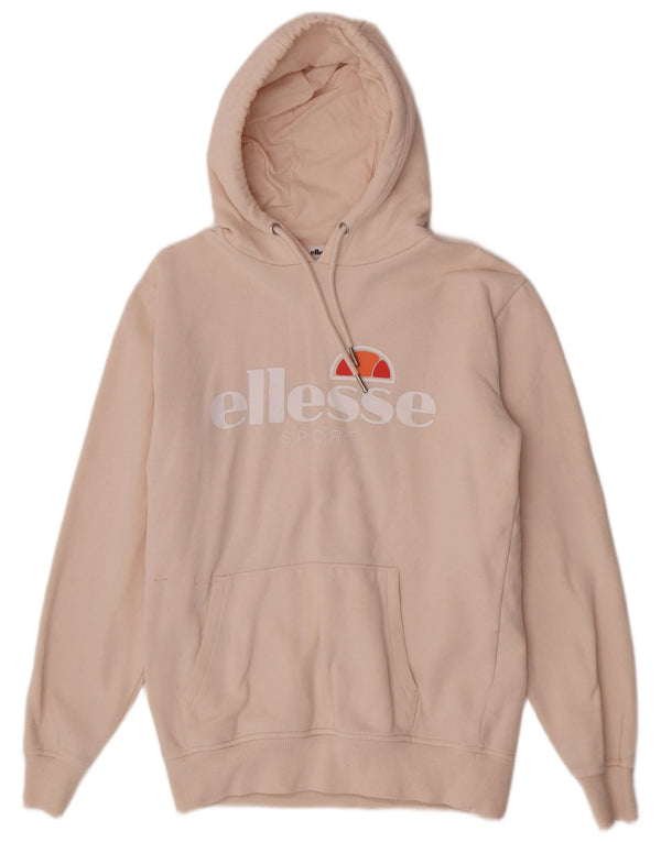Pulover cu glugă supradimensionat cu grafic pentru femei Ellesse UK 10 mic, bej, bumbac