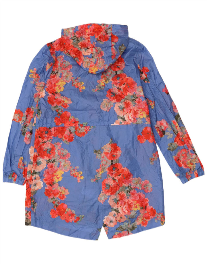 Pelernă de ploaie cu glugă pentru femei Joules UK 12 Medium Blue Floral Poliester