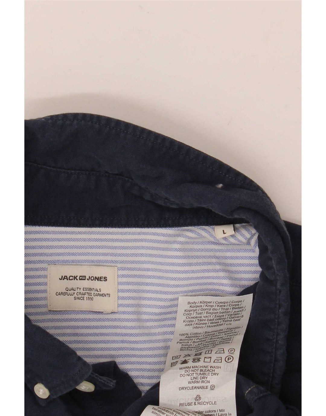 Cămașă Jack & Jones pentru bărbați, mare, albastru, bumbac