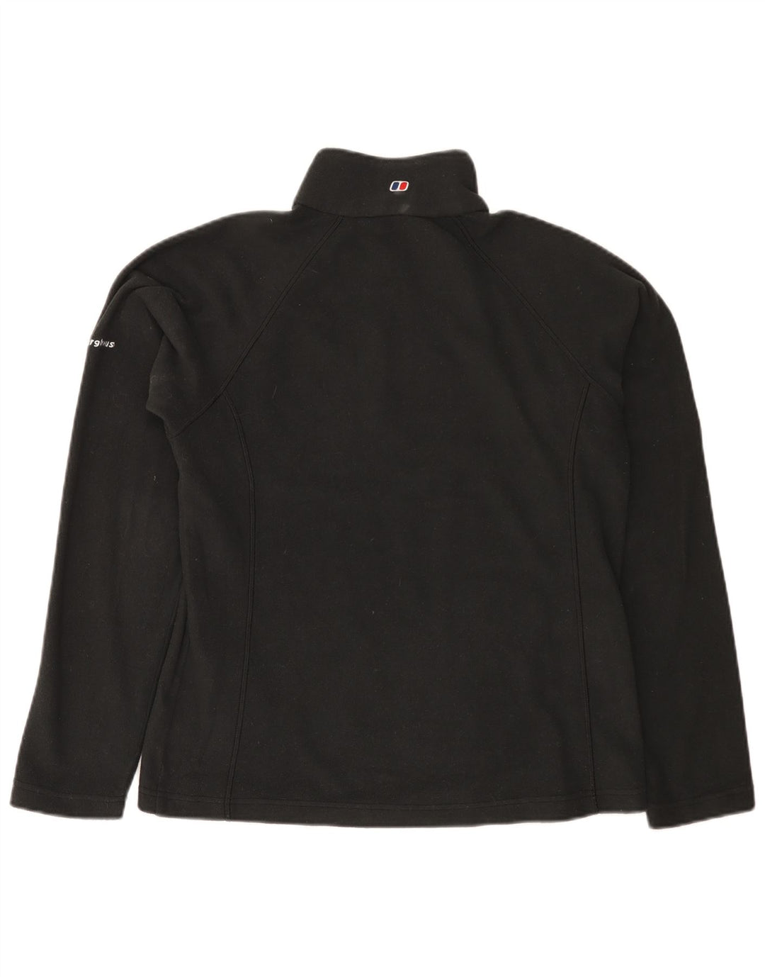 Jumper pentru femei Berghaus, cu fermoar și gât, din lână UK 14, mare, negru, poliester