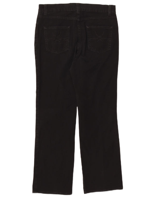 Pantaloni casual drepti pentru femei Marks & Spencer UK 12 Medium W30 L27 Negru