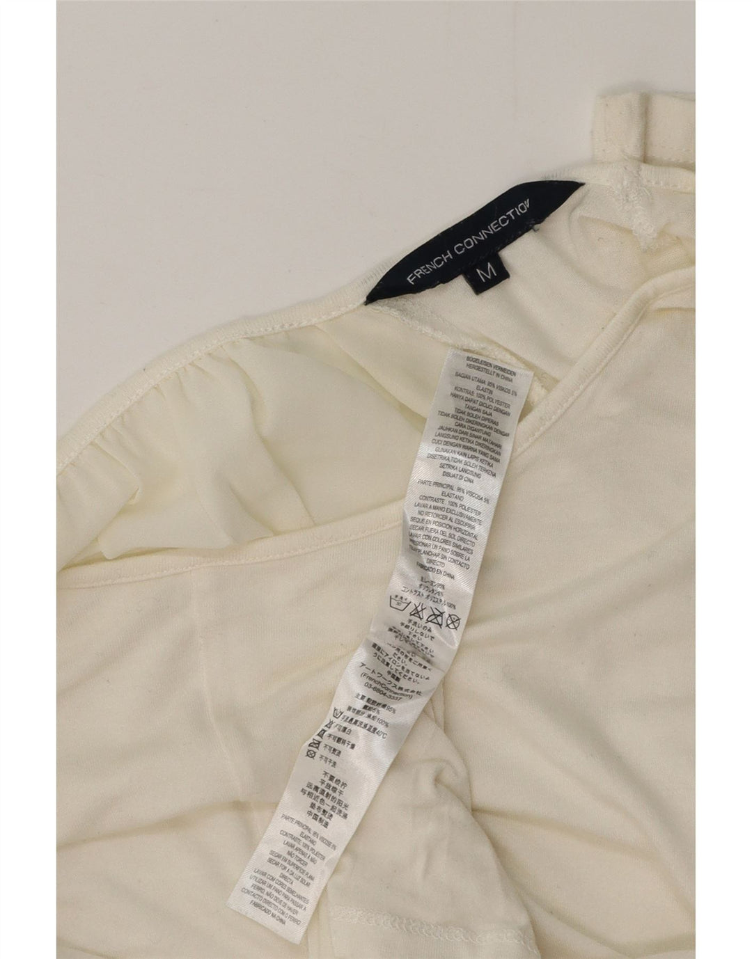 FRENCH CONNECTION Bluză supradimensionată pentru femei UK 14 Medium Off White