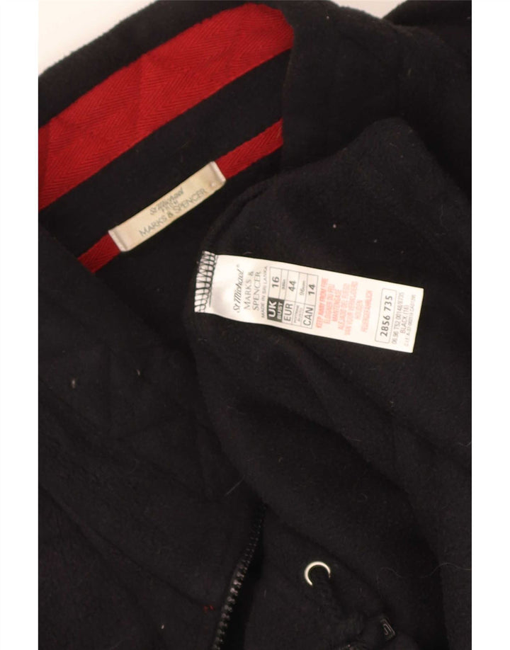 Marks & Spencer pentru femei St. Michael Fleece Jacket UK 16 Large Black