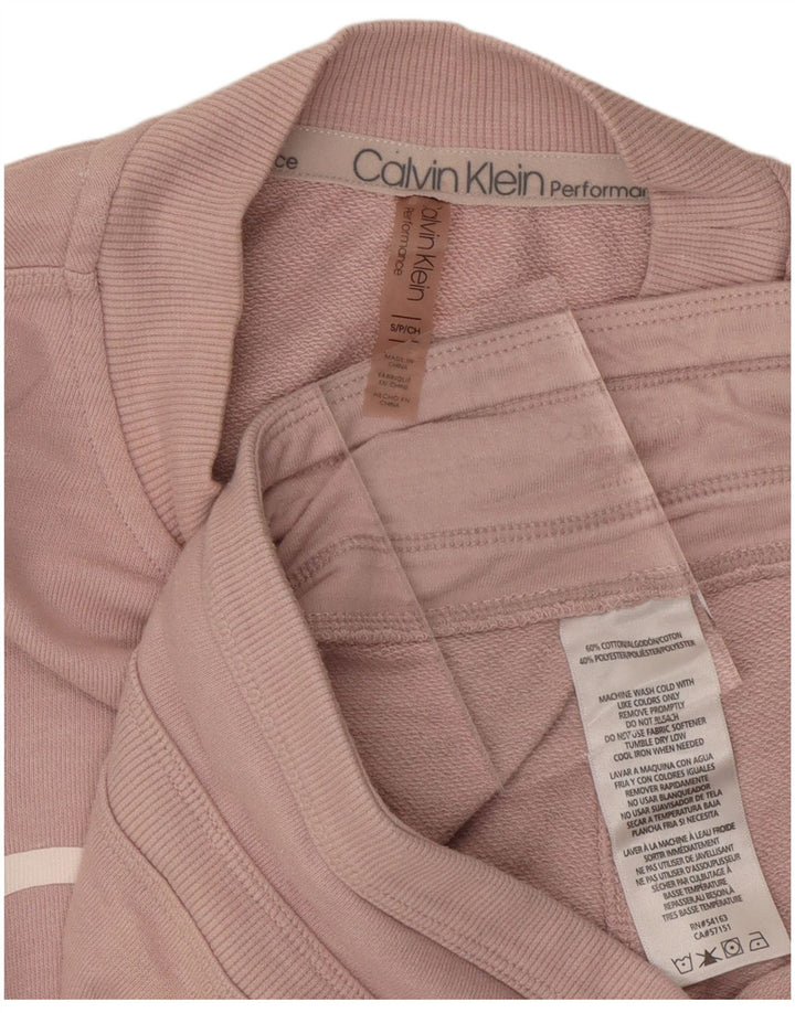CALVIN KLEIN Trening complet cu grafic supradimensionat pentru femei UK 10 Small Pink