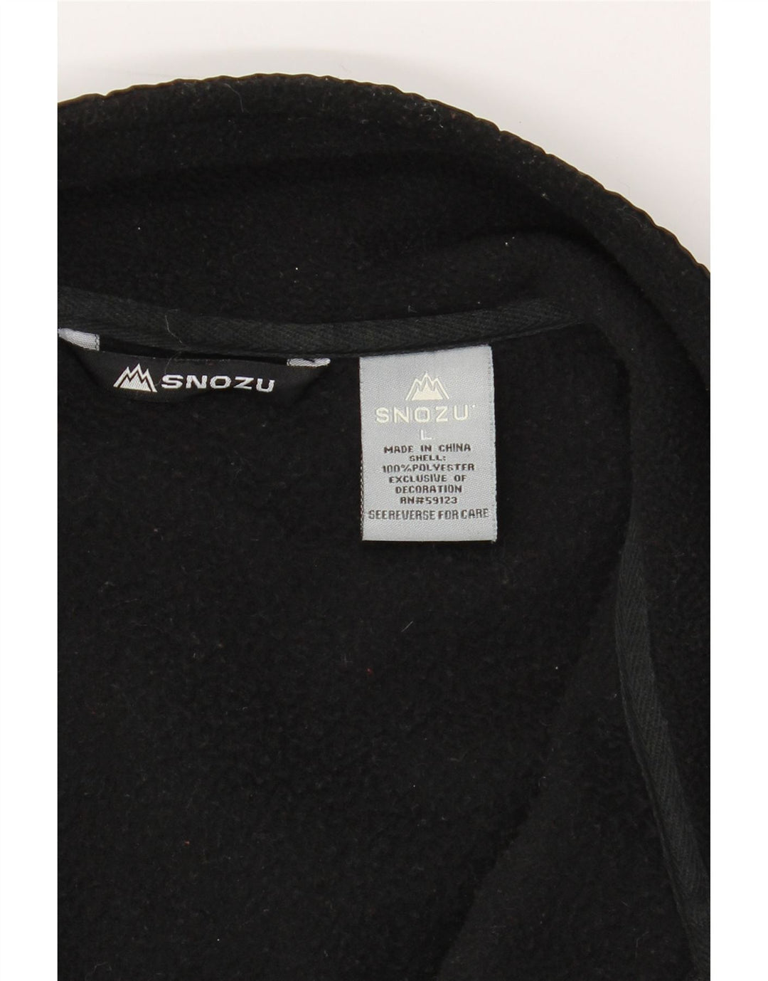 SNOZU Mens Fleece Jacket UK 40 Large Black Colourblock Polyester Vintage Snozu and Second-Hand Snozu from Messina Hembry 