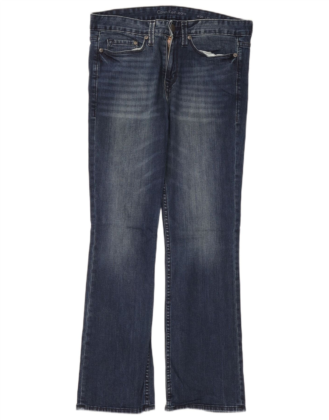 CALVIN KLEIN Blugi moderni Bootcut pentru femei W30 L30 bumbac bleumarin