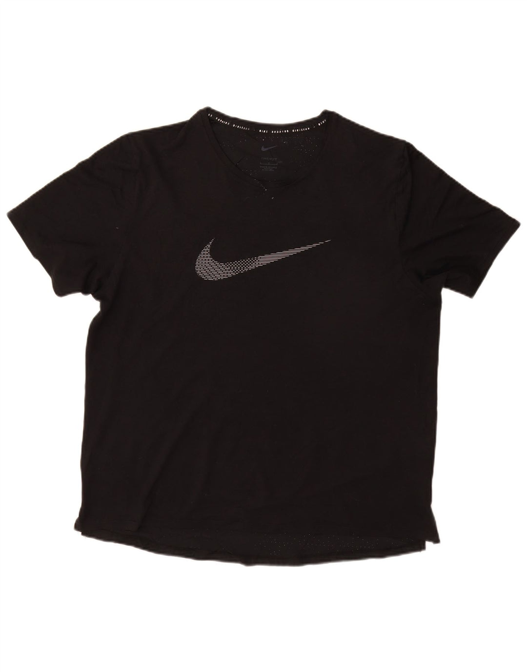 Tricou grafic NIKE Dri Fit pentru bărbați Top mare din poliester negru