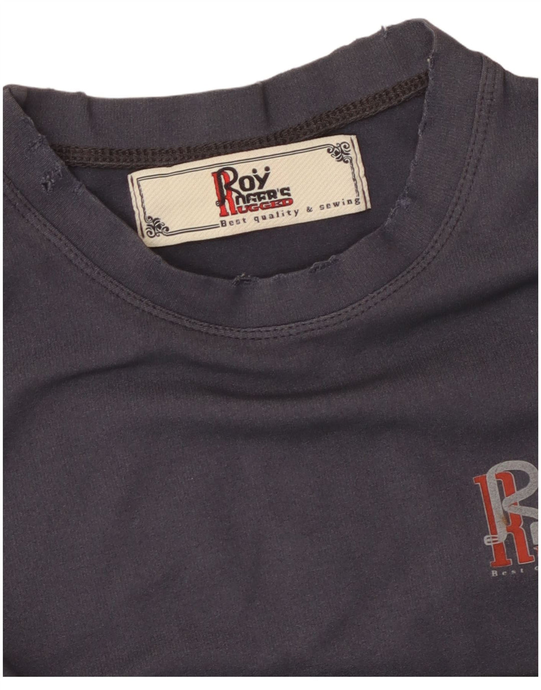 Tricou grafic ROY ROGERS pentru băieți Top 13-14 ani mare, bleumarin, bumbac