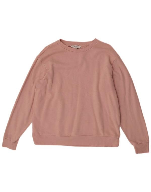 Pulover supradimensionat pentru femei Marks & Spencer, UK 14, bumbac roz mediu