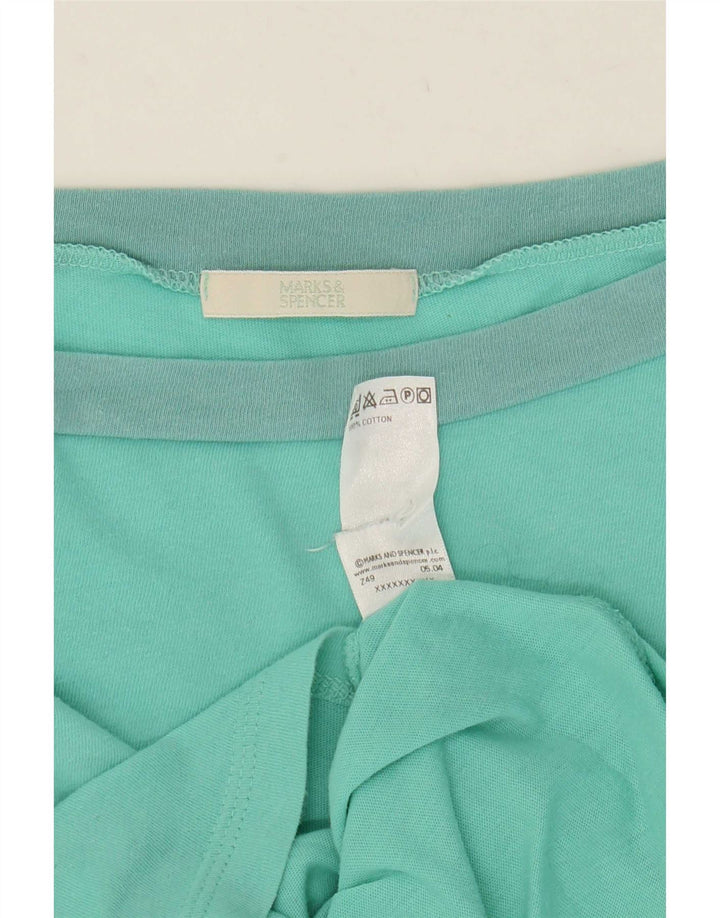 Top cu mânecă lungă pentru femei Marks & Spencer, cu umeri, UK 14, verde mediu