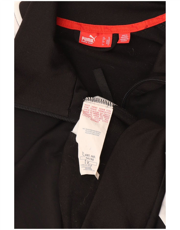 Jachetă de trening grafică PUMA pentru bărbați XL, poliester color bloc negru