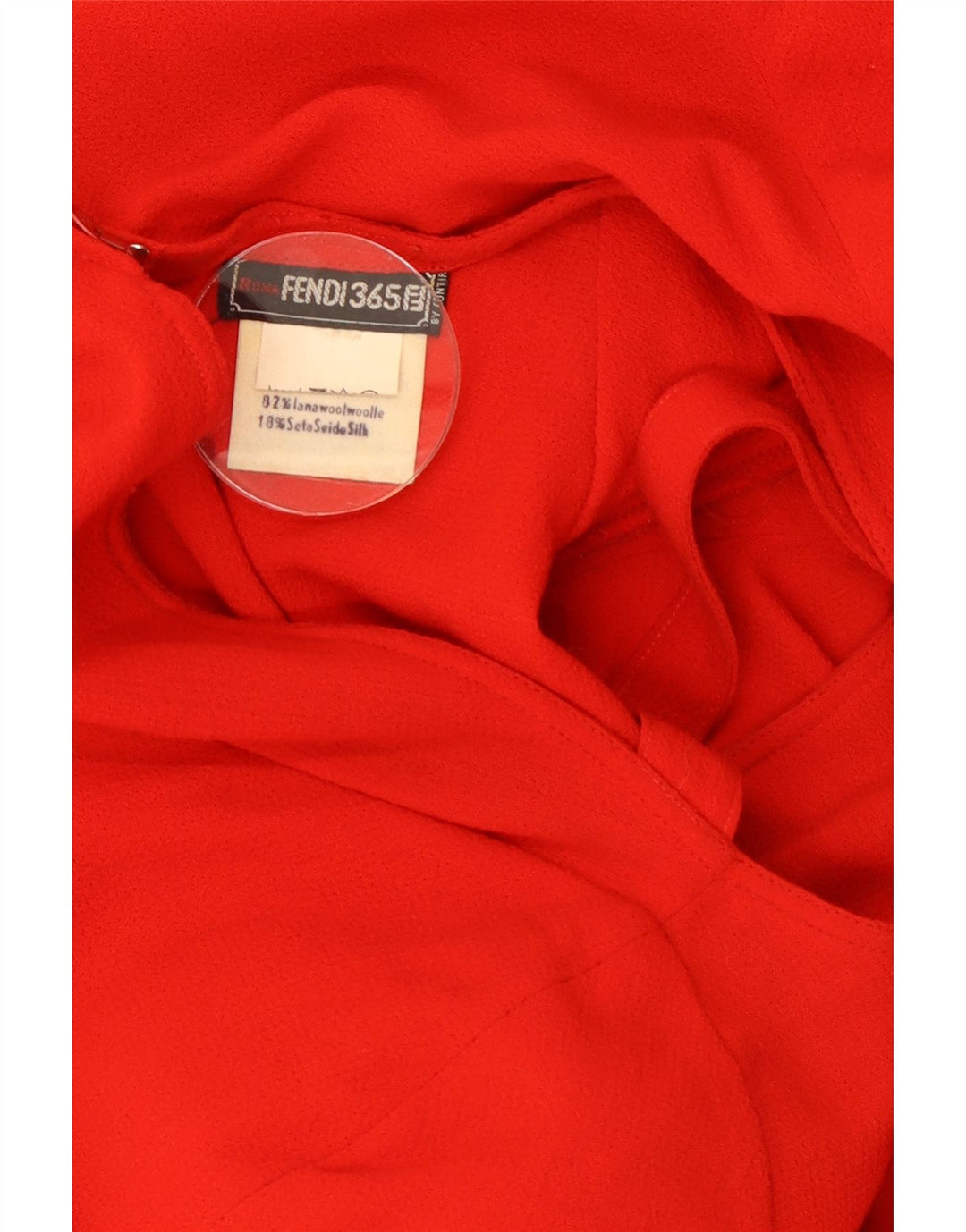 Rochie schimbătoare cu mânecă lungă pentru femei Fendi UK 18 XL Lână roșie