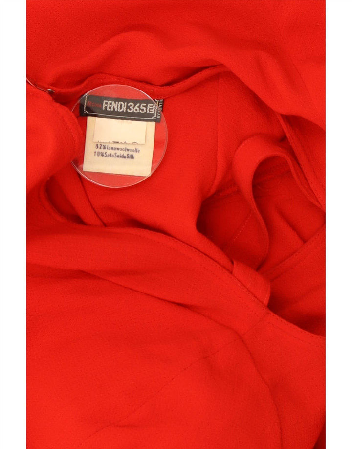 Rochie schimbătoare cu mânecă lungă pentru femei Fendi UK 18 XL Lână roșie