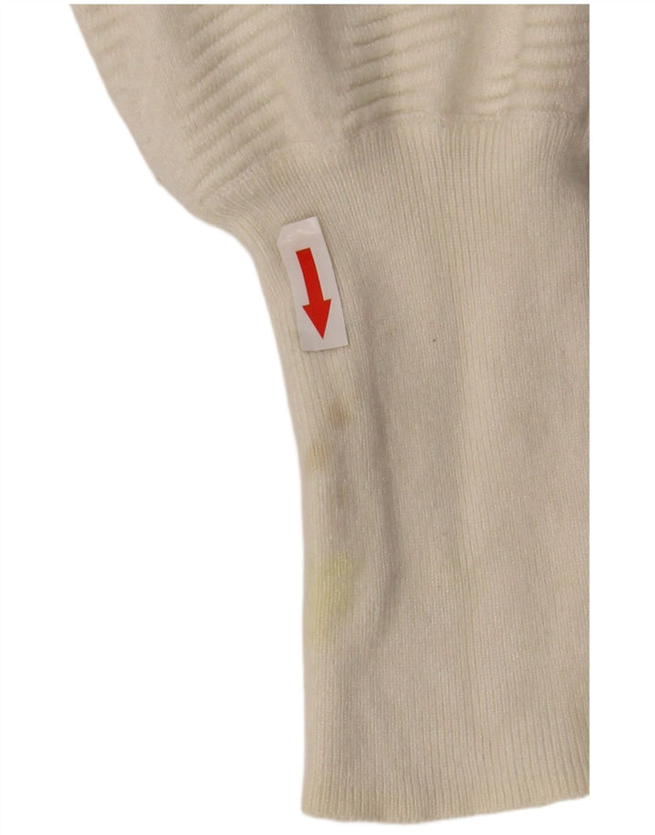 Pulover pentru femei Marks & Spencer cu gâtul cu barca UK 12 Medium Off White