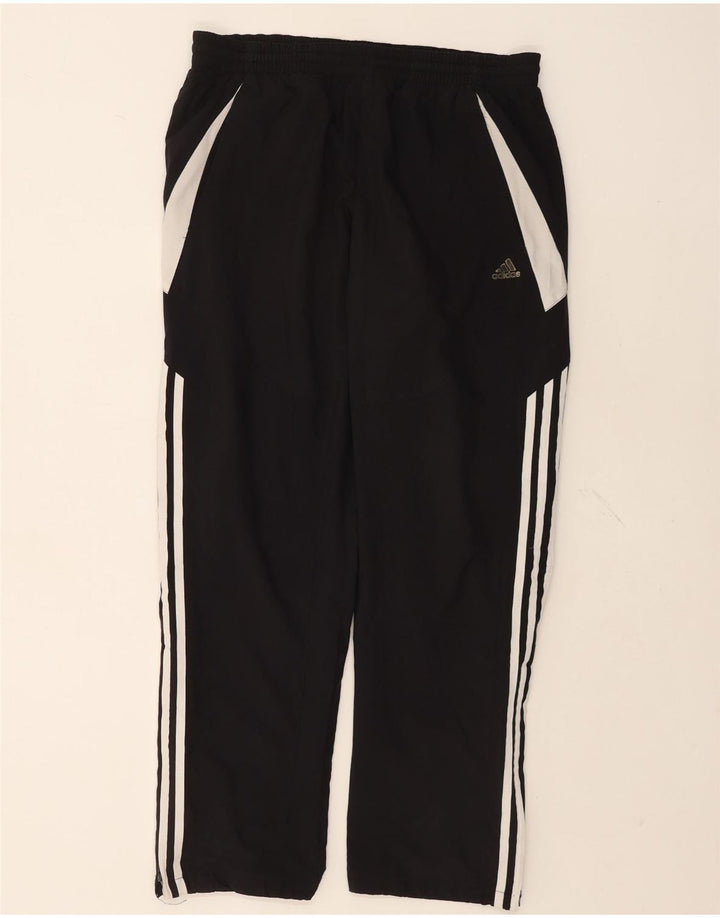 Pantaloni de trening Adidas pentru bărbați, negru mediu, poliester bloc de culoare