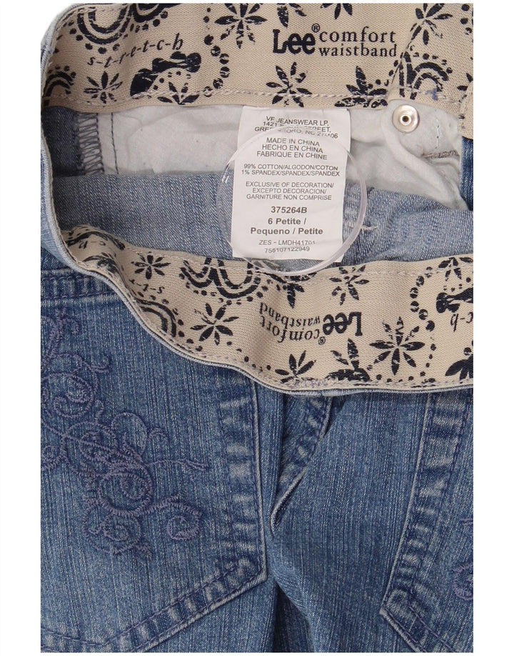 Pantaloni scurți din denim LEE pentru femei US 6 Medium W29 Blue Paisley Bumbac