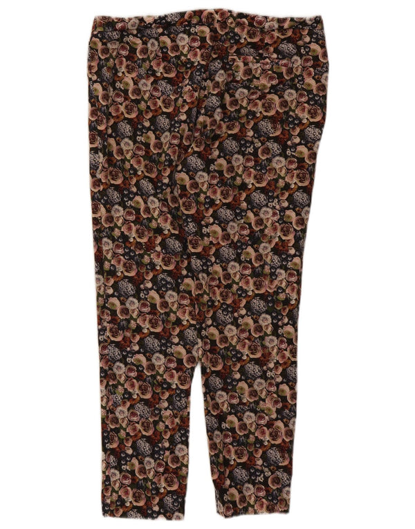 Pantaloni tăiați pentru femei Zara, slim, L30 L26, multicolori, florali